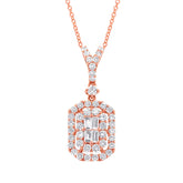 0.67ct 18k Rose Gold Diamond Pendant